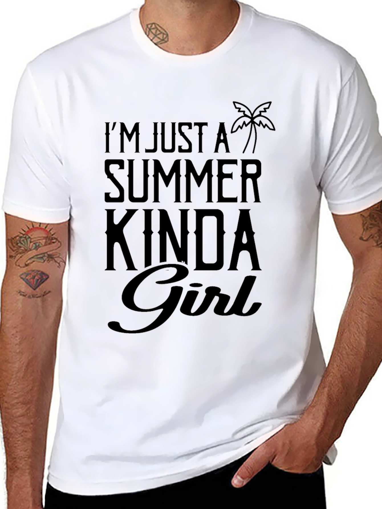 Summer Kinda Girl Black T-Shirt