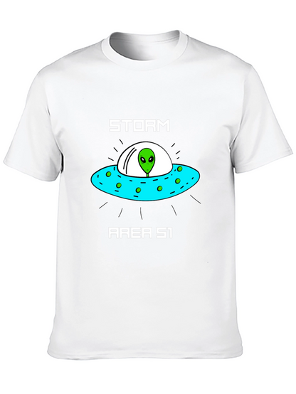 Storm Area 51 Alien UFO Graphic T-Shirt