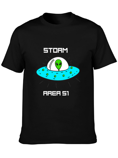 Storm Area 51 Alien UFO Graphic T-Shirt