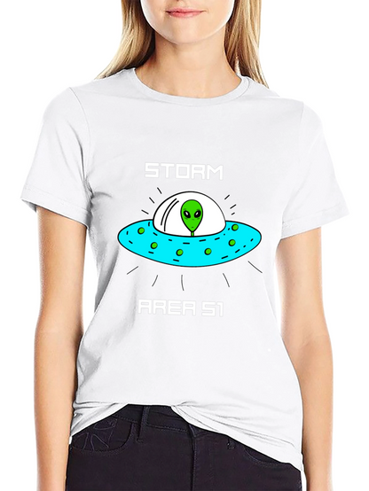 Storm Area 51 Alien UFO Graphic T-Shirt
