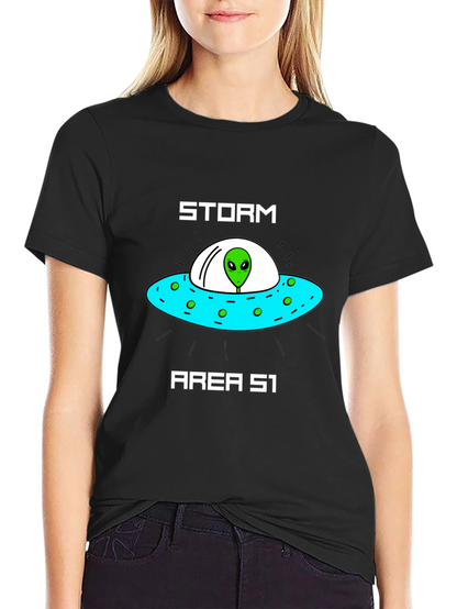 Storm Area 51 Alien UFO Graphic T-Shirt