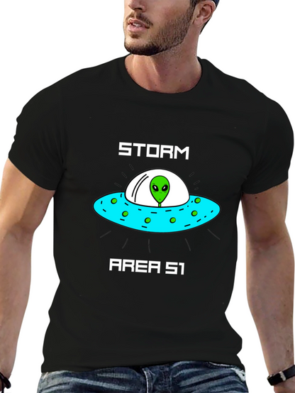 Storm Area 51 Alien UFO Graphic T-Shirt