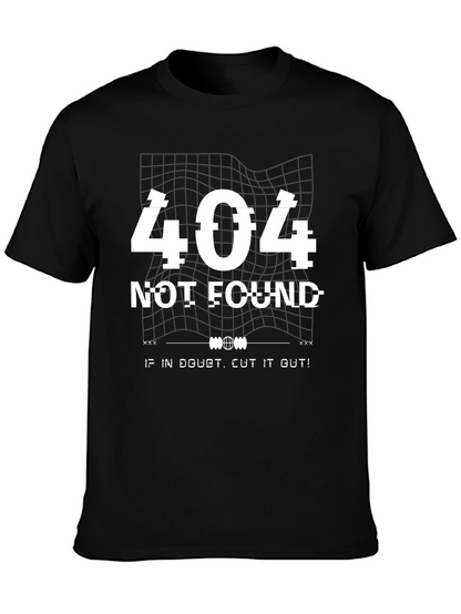 404 Not Found Graphic T-Shirt - Black