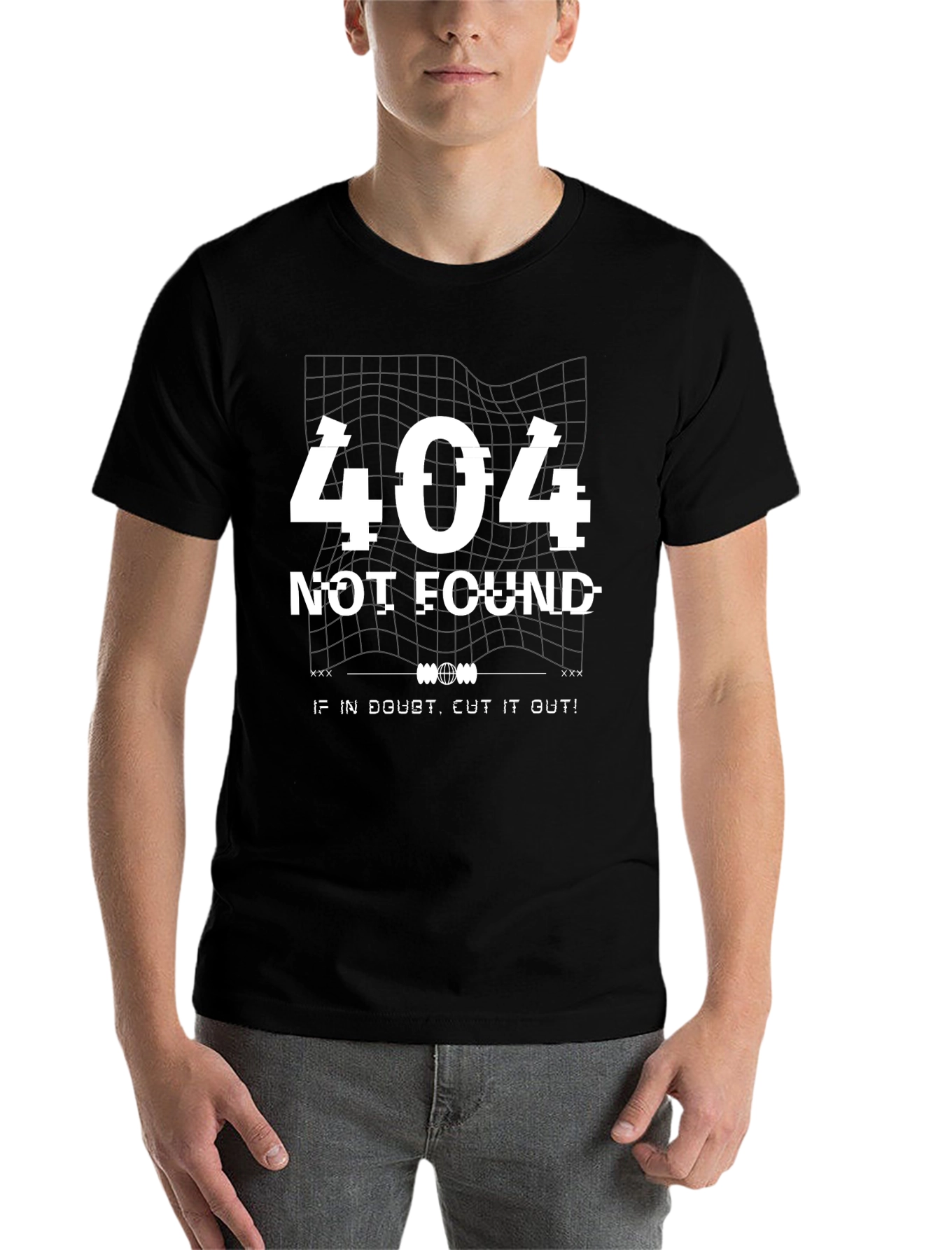 404 Not Found Graphic T-Shirt - Black