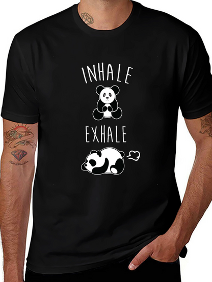Inhale Exhale Panda Graphic T-Shirt