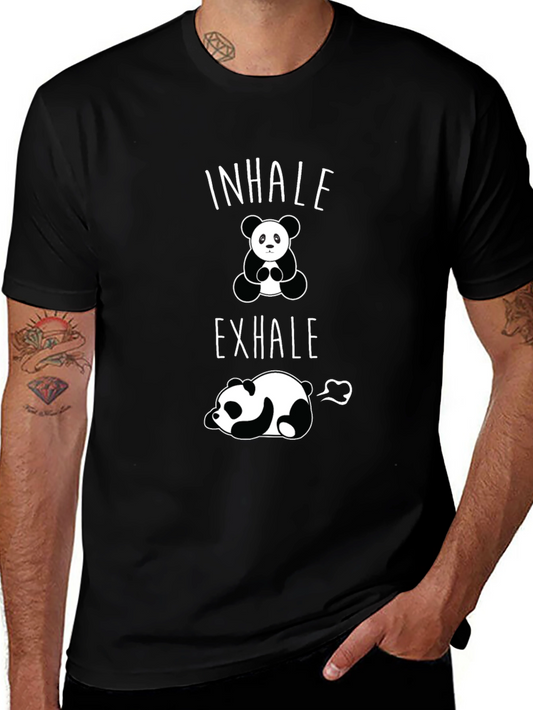 Inhale Exhale Panda Graphic T-Shirt