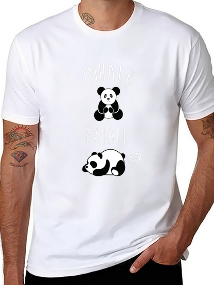 Inhale Exhale Panda Graphic T-Shirt