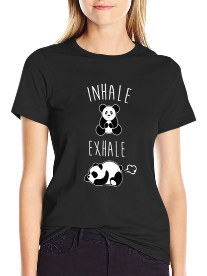 Inhale Exhale Panda Graphic T-Shirt