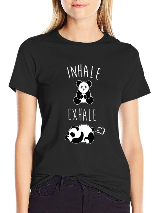Inhale Exhale Panda Graphic T-Shirt