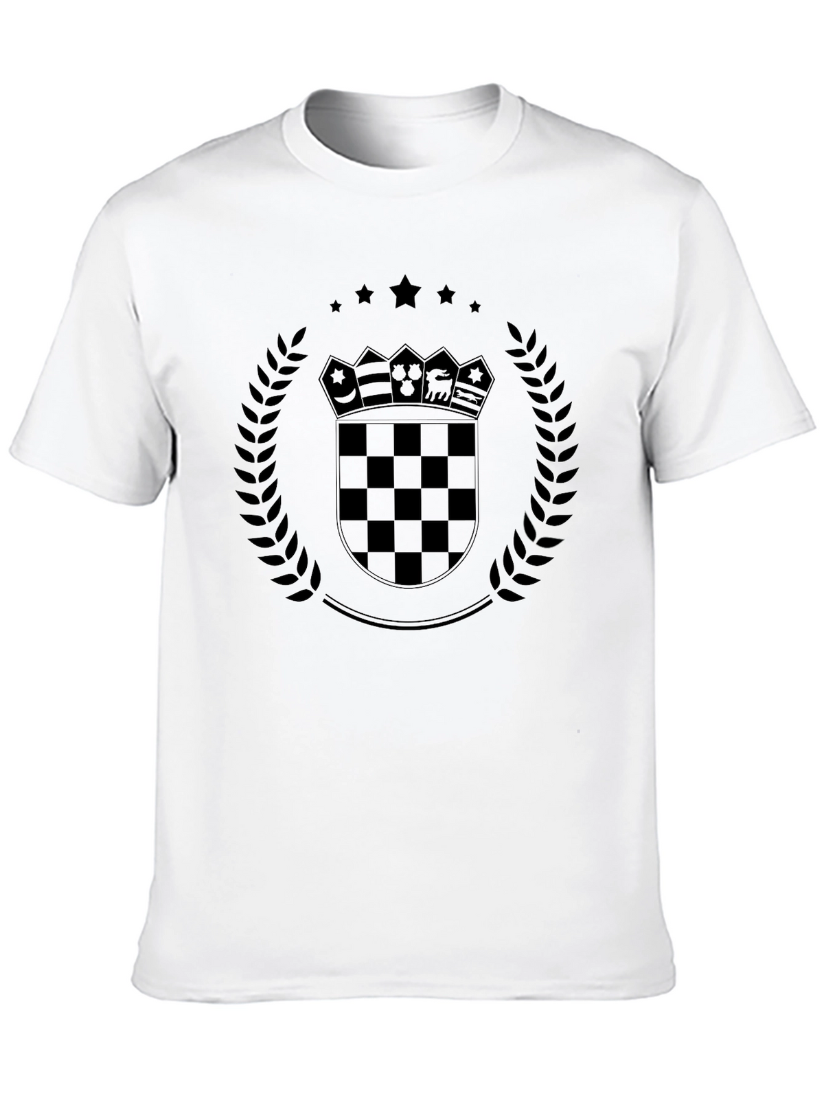Croatia Coat of Arms Black T-Shirt - Croatian Pride