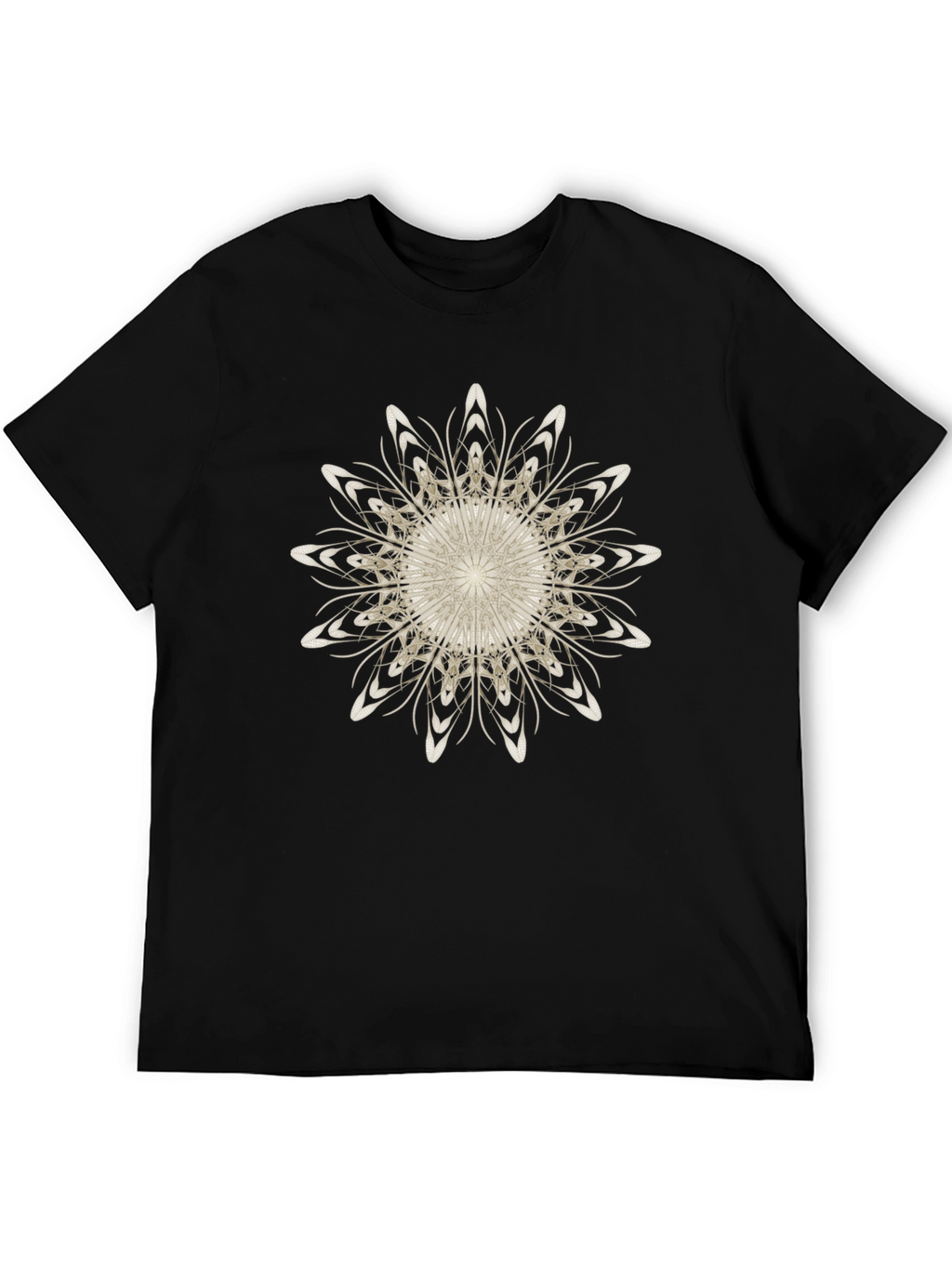 Abstract Floral Graphic Black T-Shirt