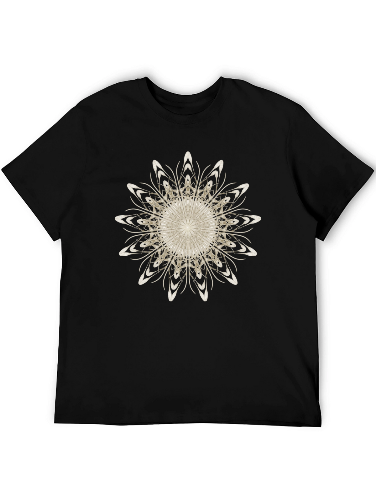 Abstract Floral Graphic Black T-Shirt