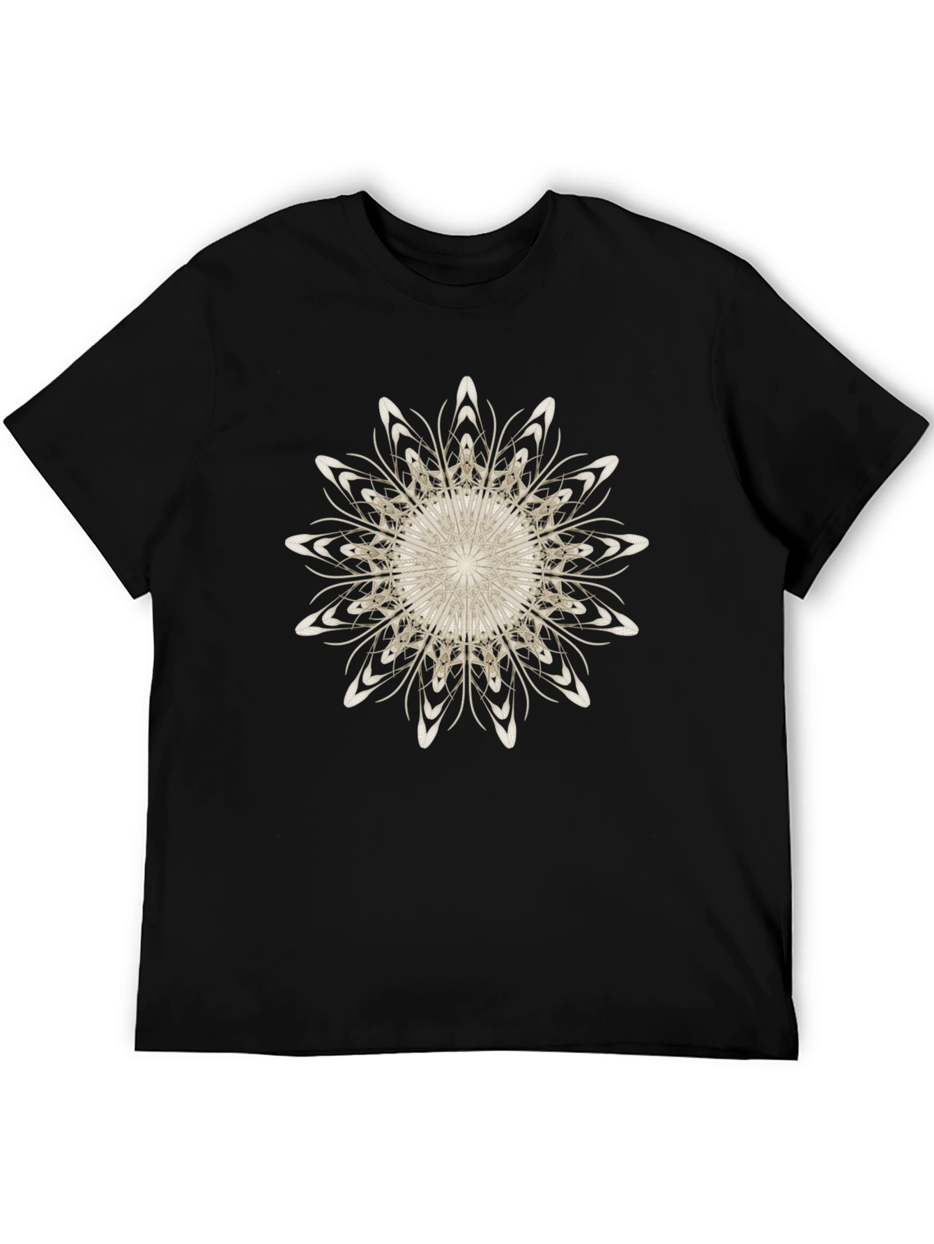 Abstract Floral Graphic Black T-Shirt