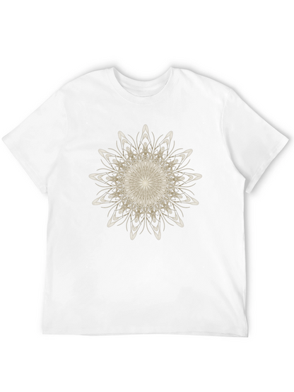 Abstract Floral Graphic Black T-Shirt