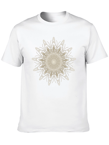 Abstract Floral Graphic Black T-Shirt