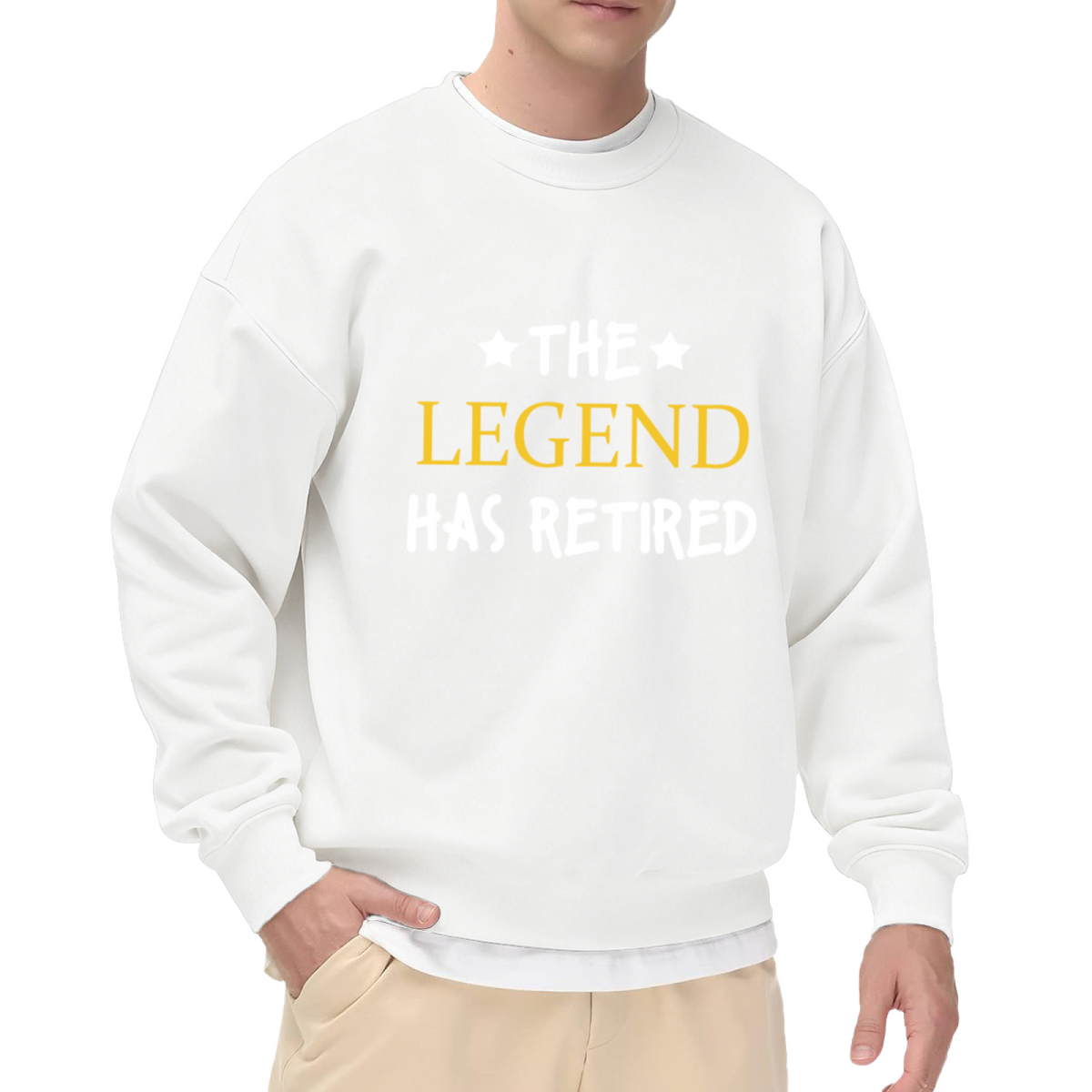 The Legend Has Retired Sweatshirt | Funny Retirement Gift Crewneck, Legend Retired Graphic Pullover Top, Going Away Present for Coworker Dad Mom