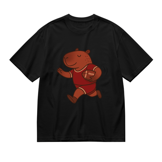 Chill Capybara Football Cartoon Cute Shirt