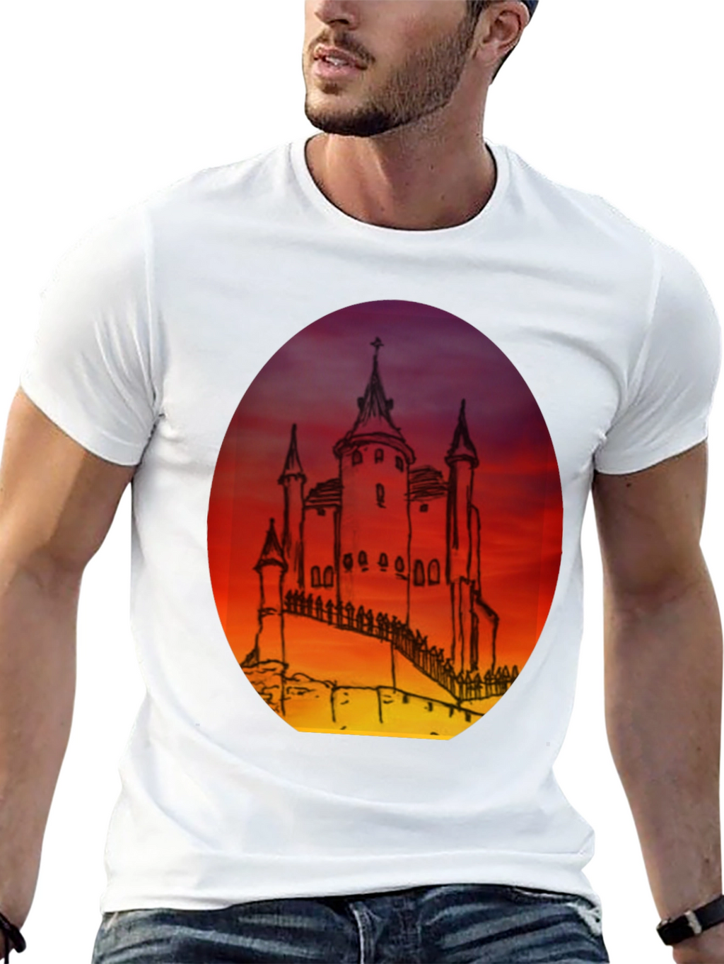 Castle Sunset Graphic Tee
