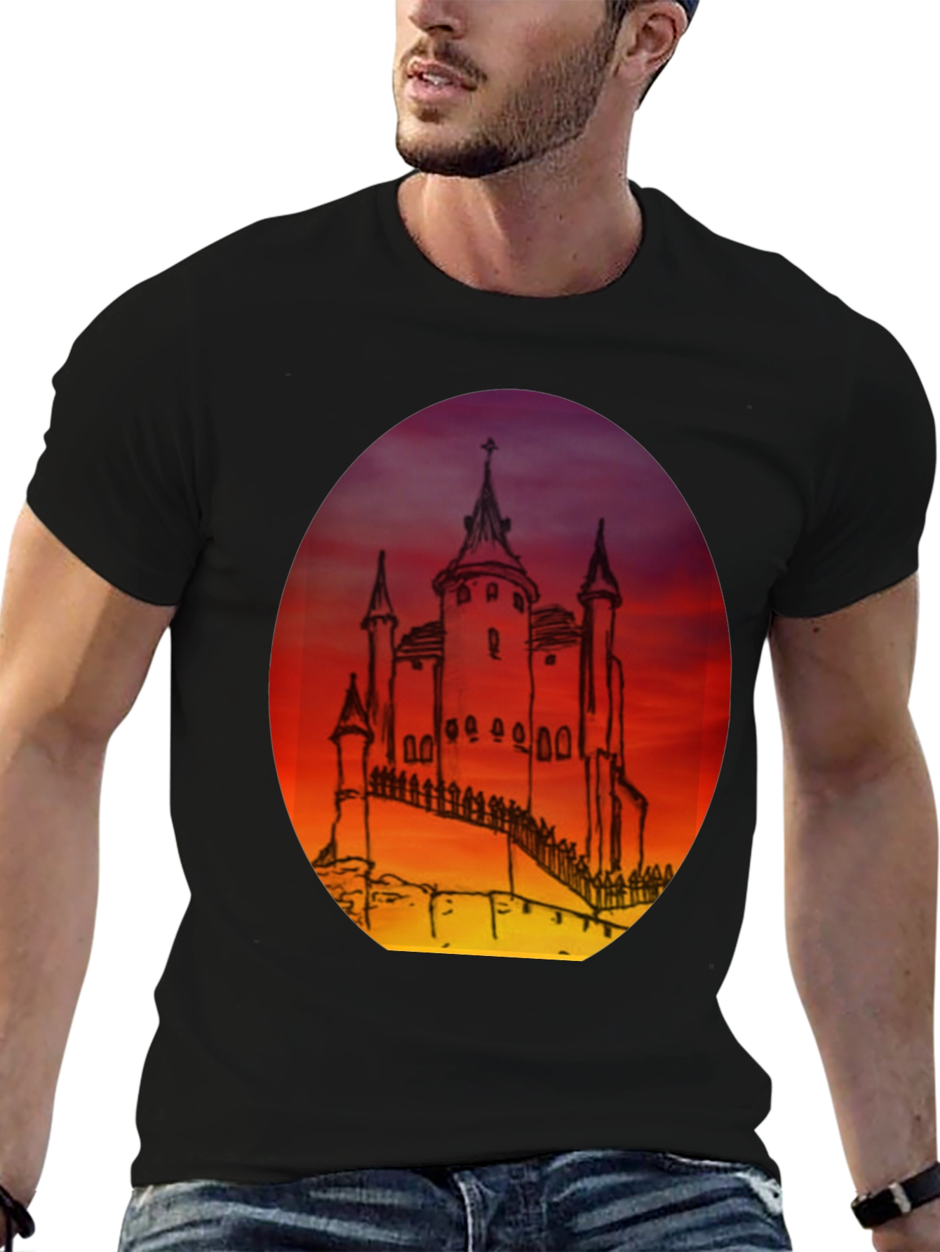 Castle Sunset Graphic Tee