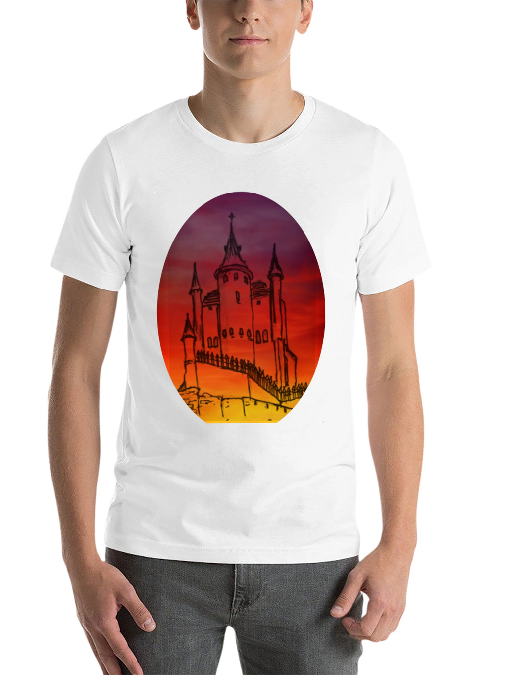 Castle Sunset Graphic Tee