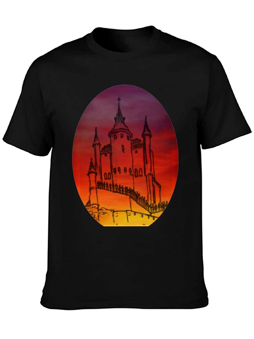 Castle Sunset Graphic Tee