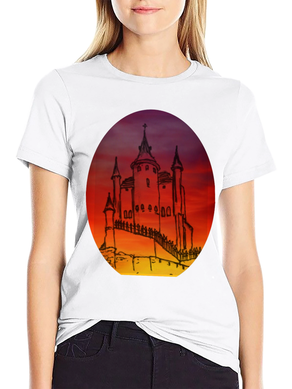 Castle Sunset Graphic Tee