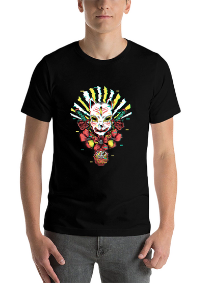 Japanese Kitsune Mask Graphic Tee