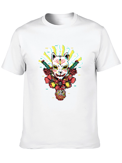 Japanese Kitsune Mask Graphic Tee