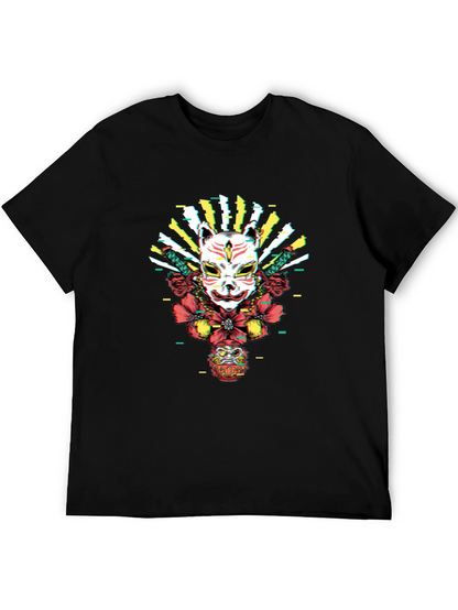 Japanese Kitsune Mask Graphic Tee