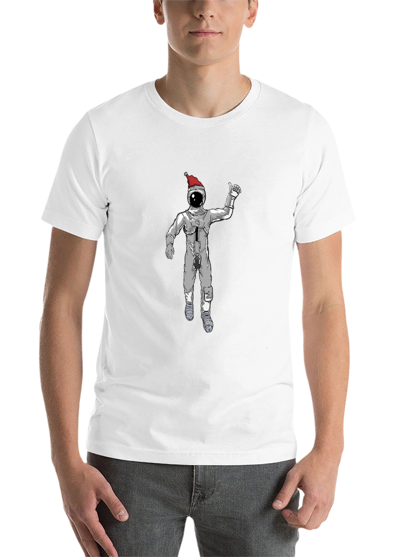Christmas Spaceman Graphic Tee - Black