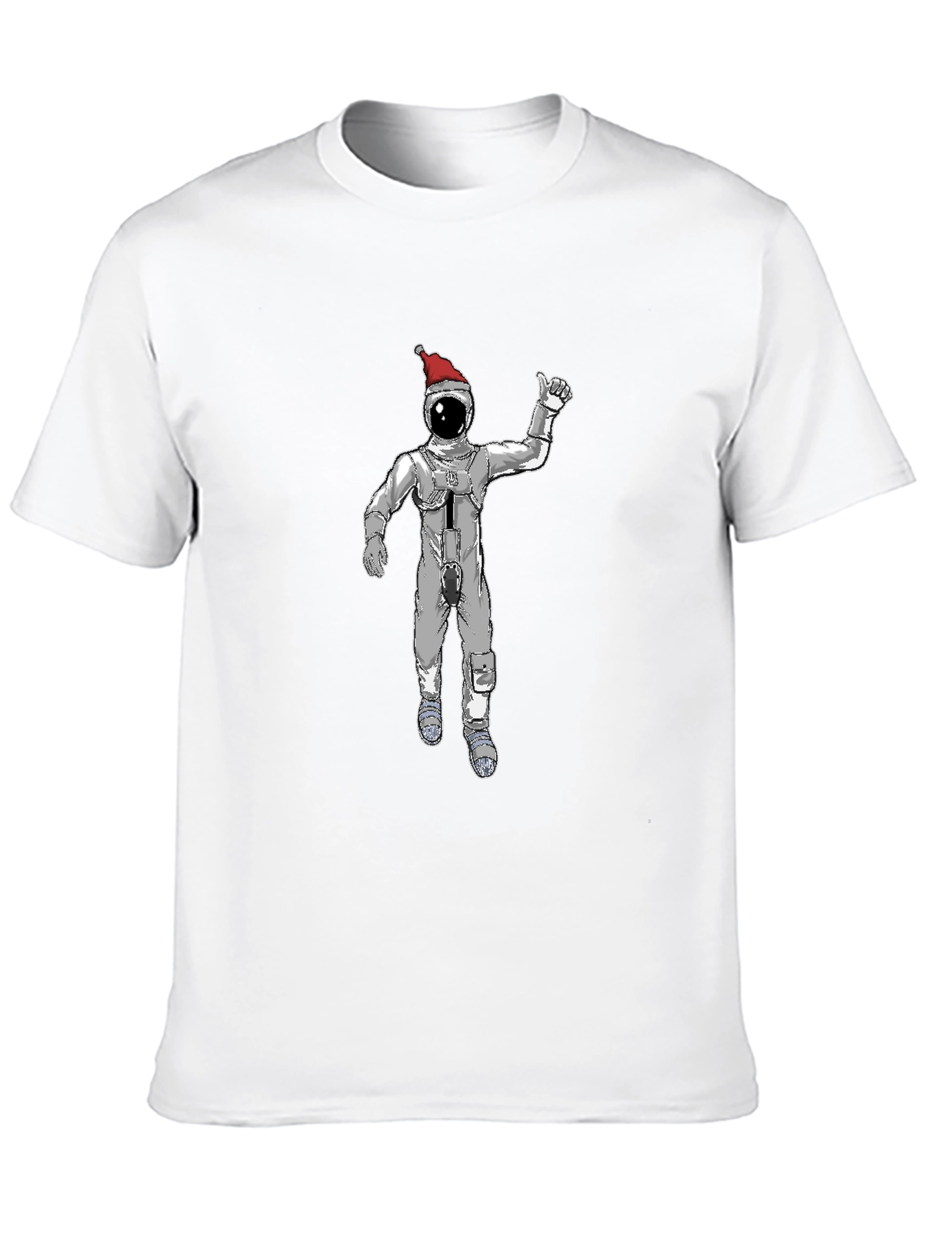 Christmas Spaceman Graphic Tee - Black