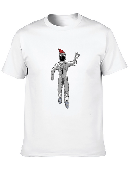 Christmas Spaceman Graphic Tee - Black