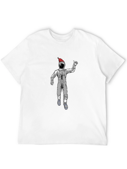 Christmas Spaceman Graphic Tee - Black