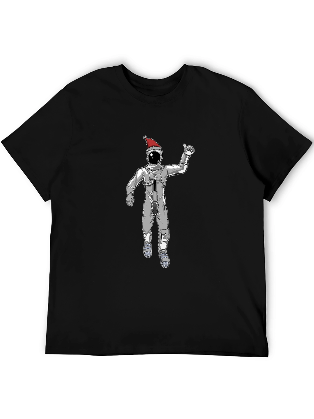 Christmas Spaceman Graphic Tee - Black
