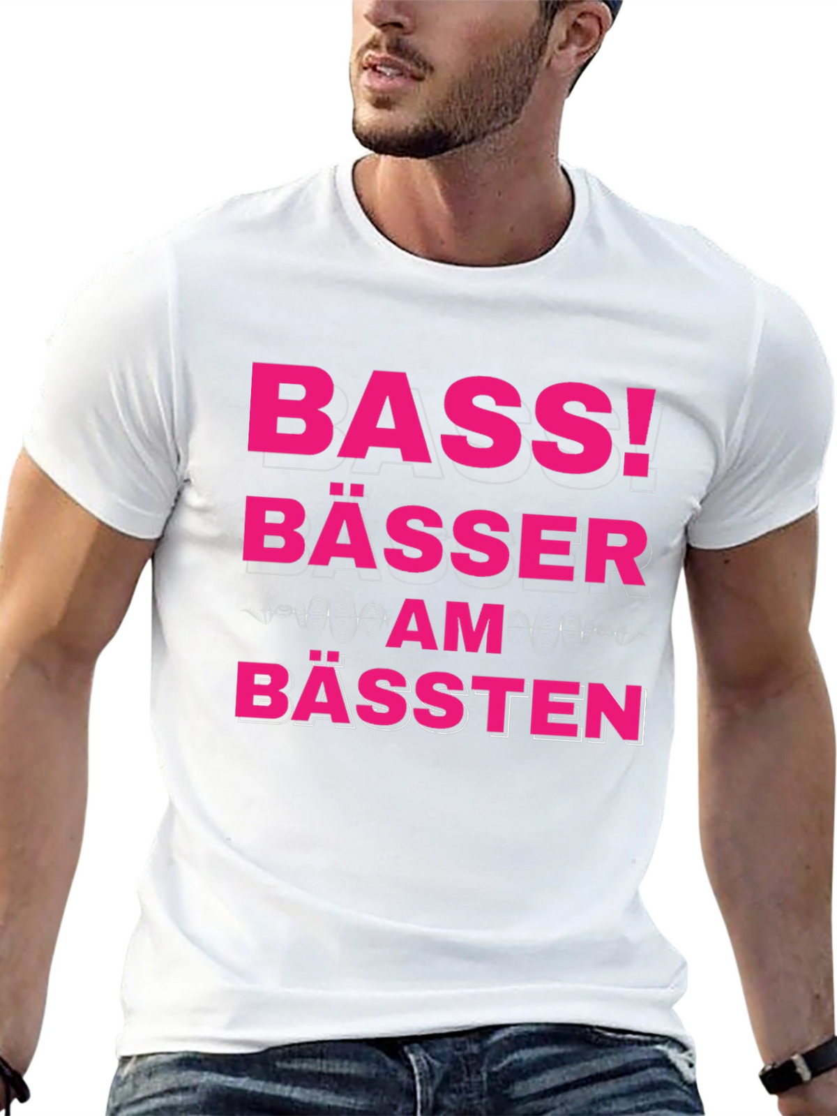 Bass! Bässer Am Bässten Funny German T-Shirt