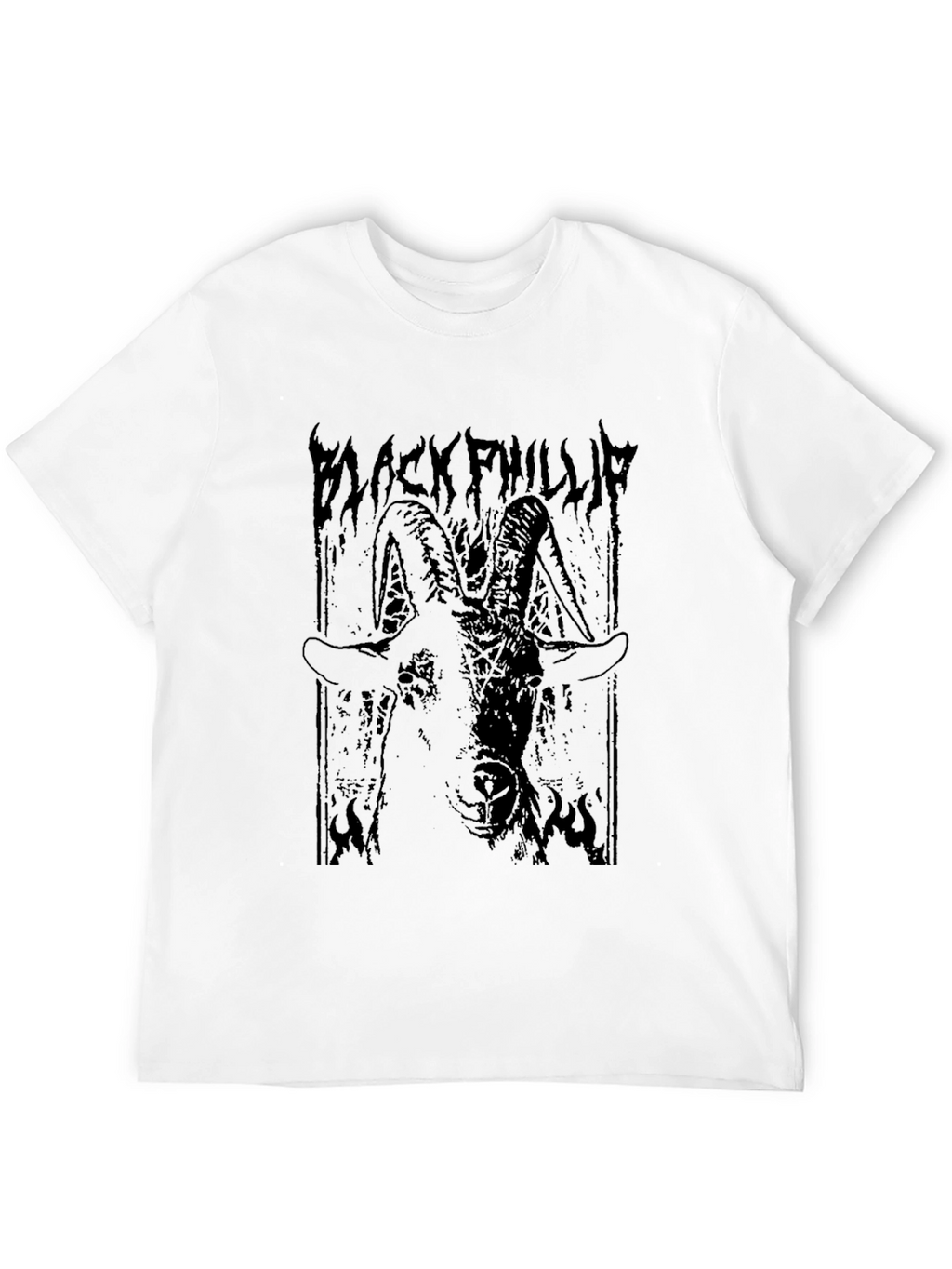 Black Phillip Goat Graphic Tee - Dark Gothic Style