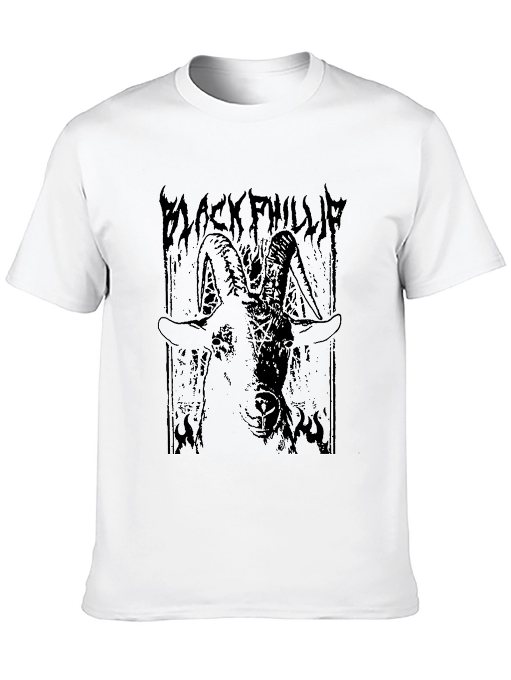Black Phillip Goat Graphic Tee - Dark Gothic Style