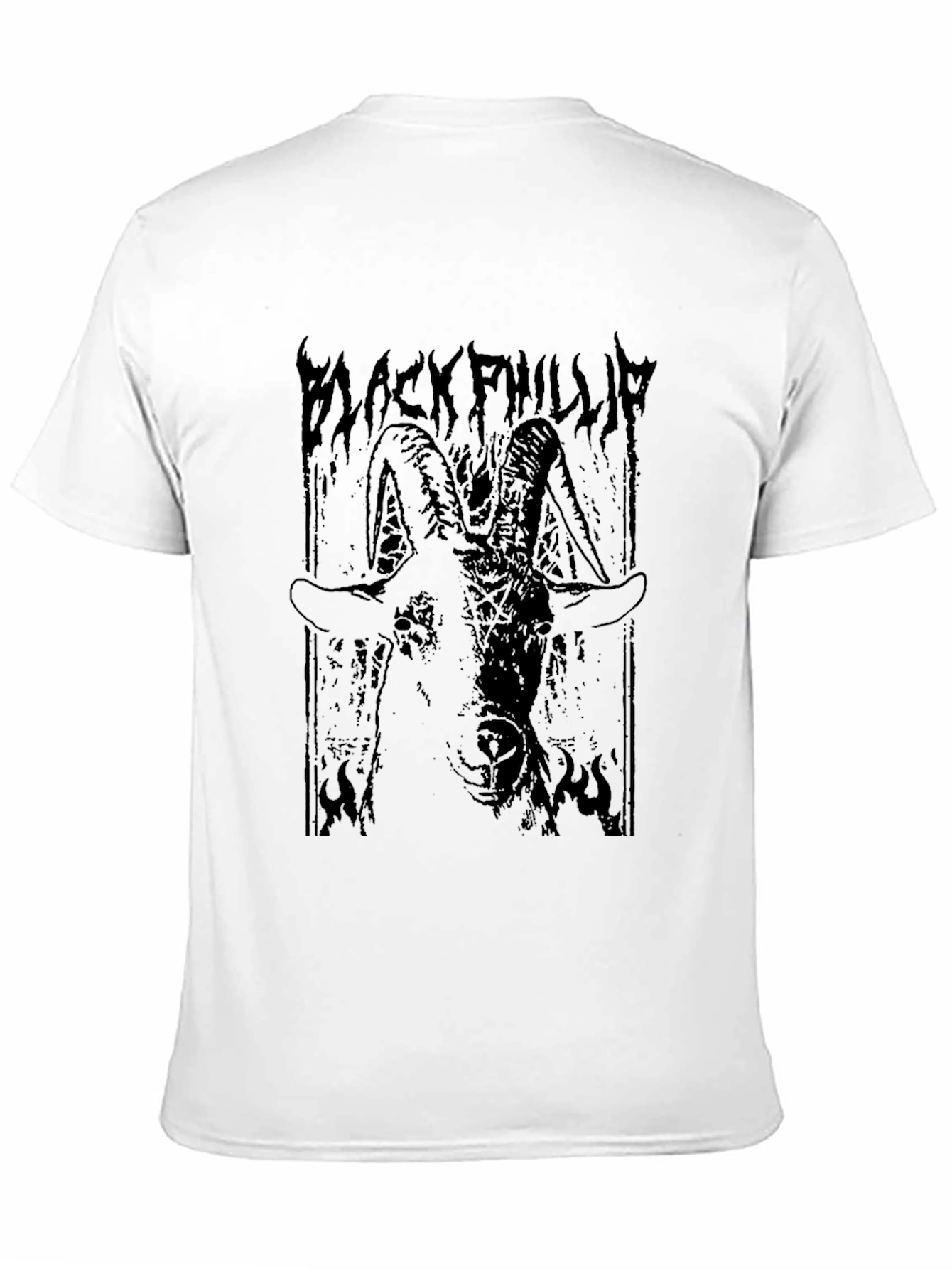 Black Phillip Goat Graphic Tee - Dark Gothic Style