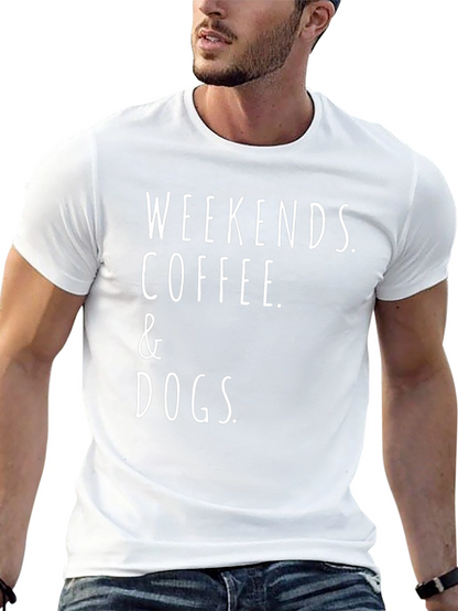 Weekends Coffee & Dogs Graphic T-Shirt