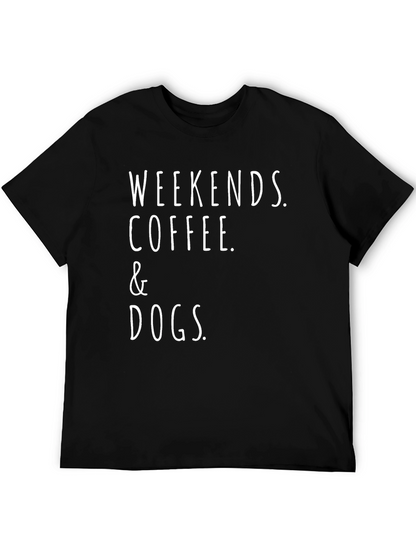 Weekends Coffee & Dogs Graphic T-Shirt
