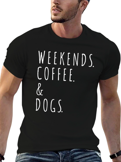 Weekends Coffee & Dogs Graphic T-Shirt