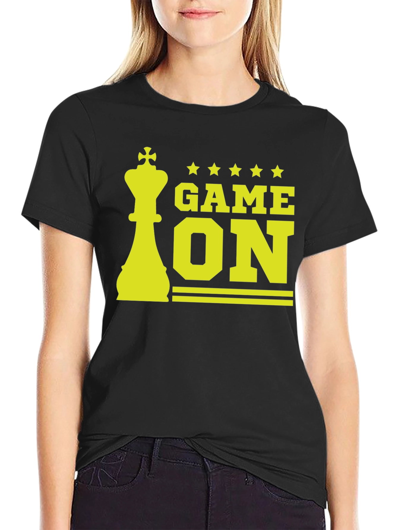 Game On Chess King Graphic Tee - Black