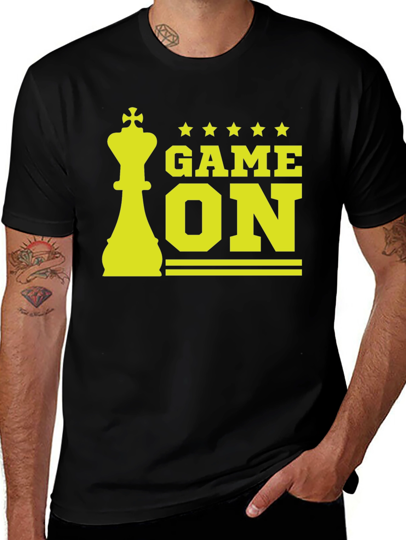 Game On Chess King Graphic Tee - Black