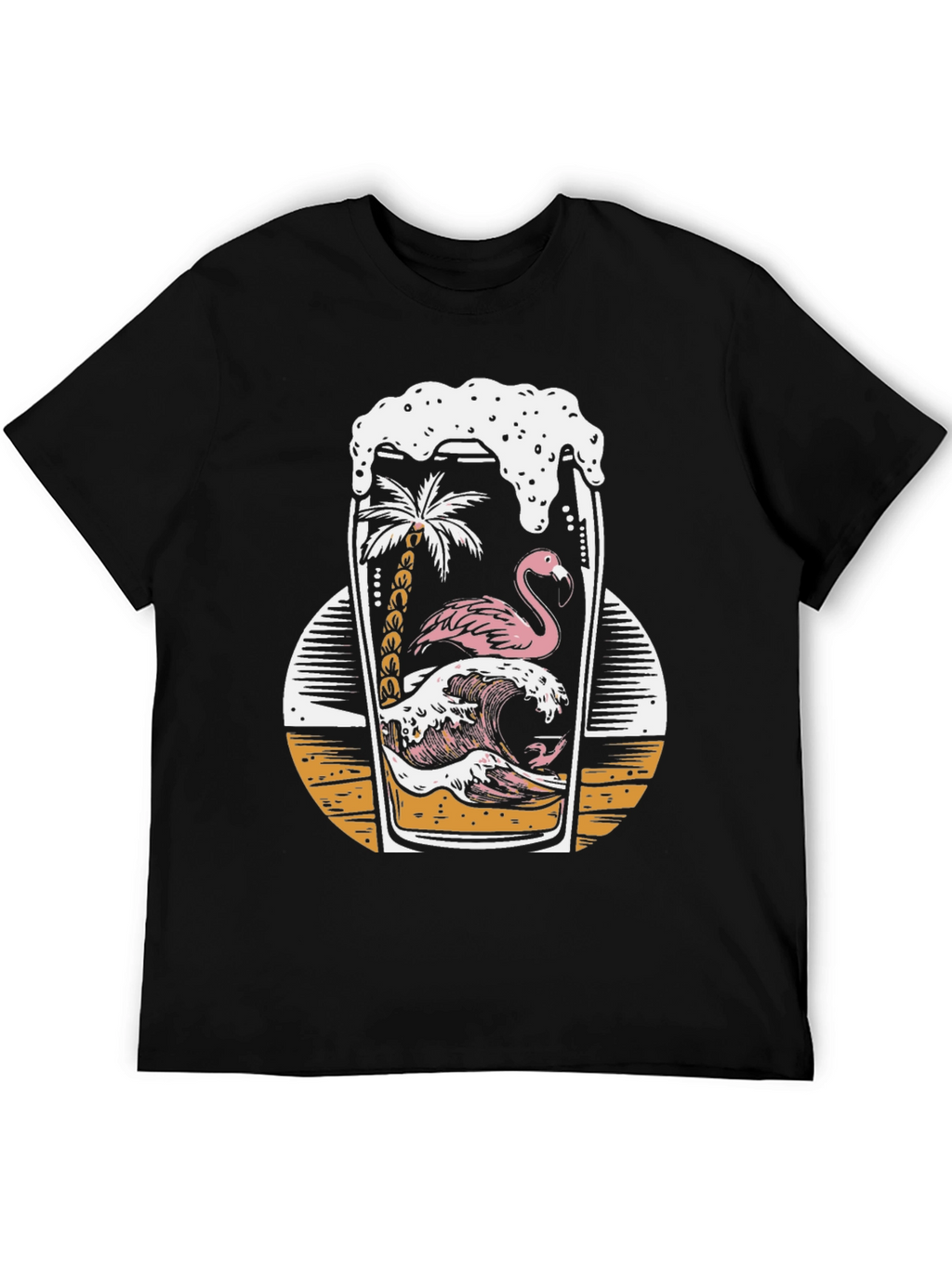 Tropical Flamingo Beer T-Shirt
