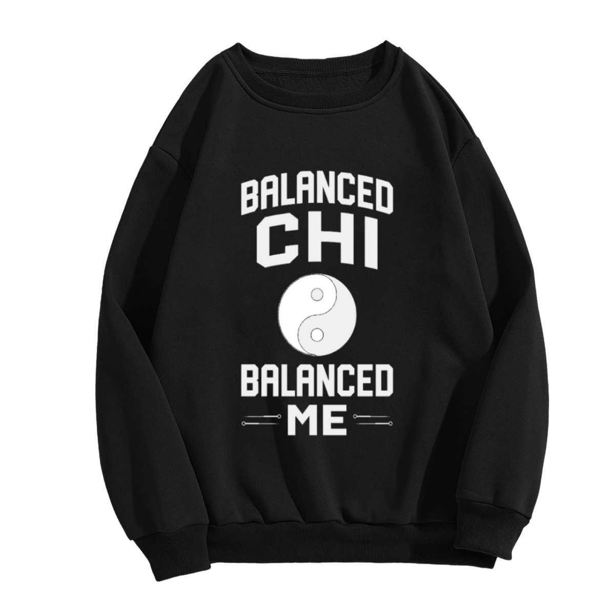 Balanced Chi Balanced Me Yin Yang Crewneck Sweatshirt, Tai Chi Symbol Pullover, Mindfulness Meditation Gift
