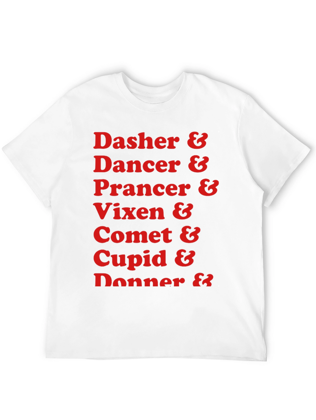 Reindeer Names Holiday T-Shirt