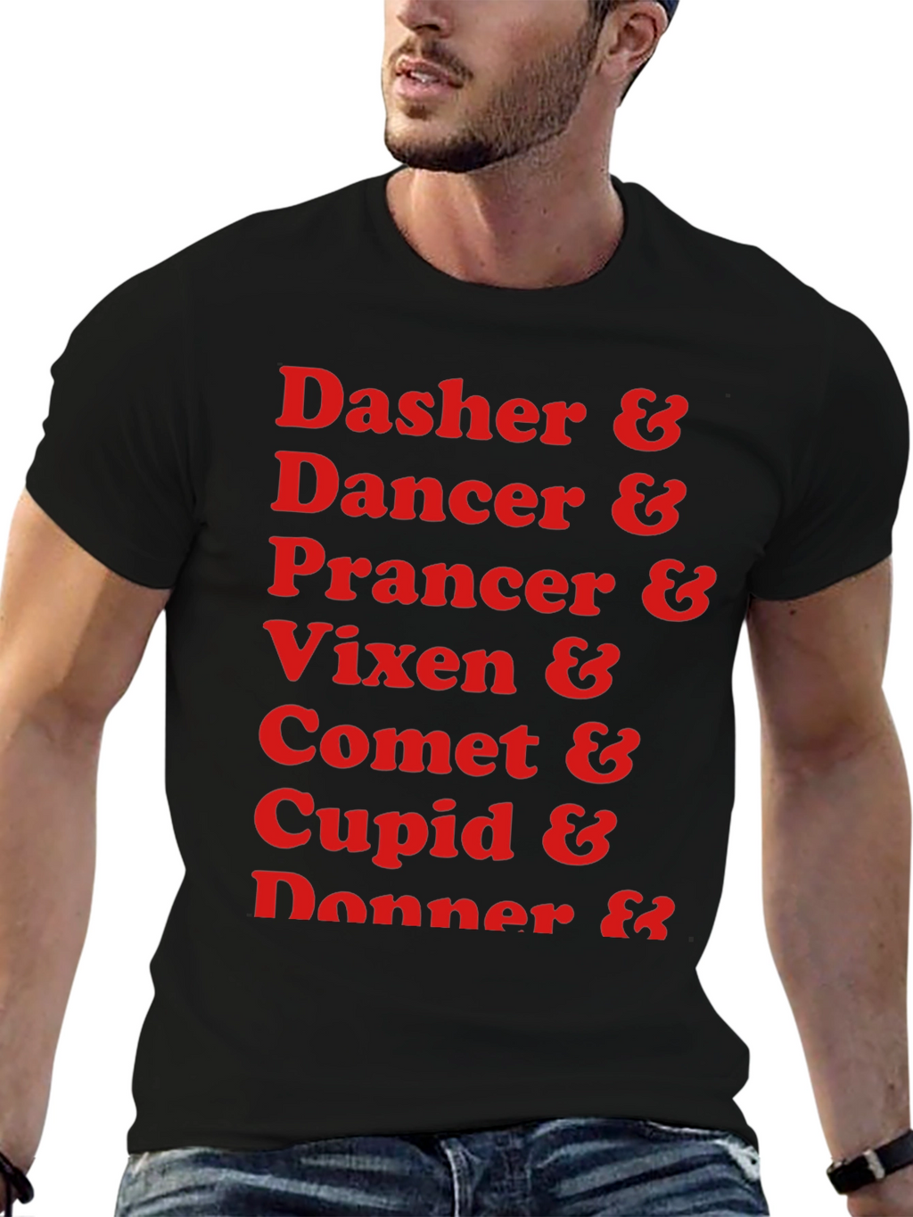 Reindeer Names Holiday T-Shirt