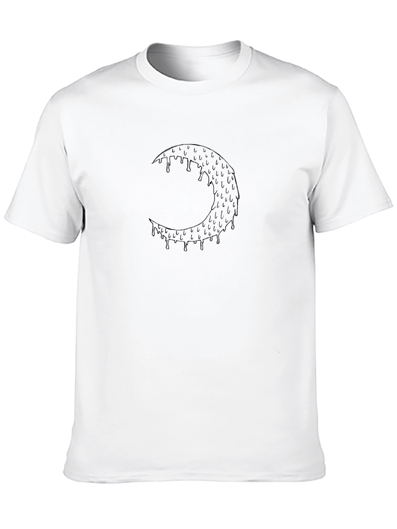 Dripping Moon Graphic Tee - Unisex Black T-Shirt