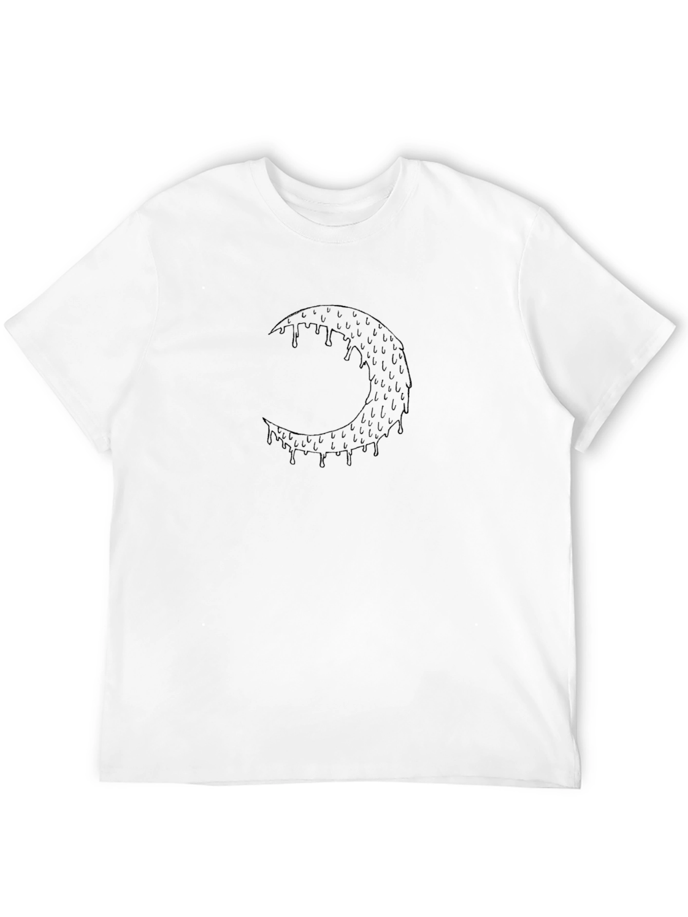 Dripping Moon Graphic Tee - Unisex Black T-Shirt
