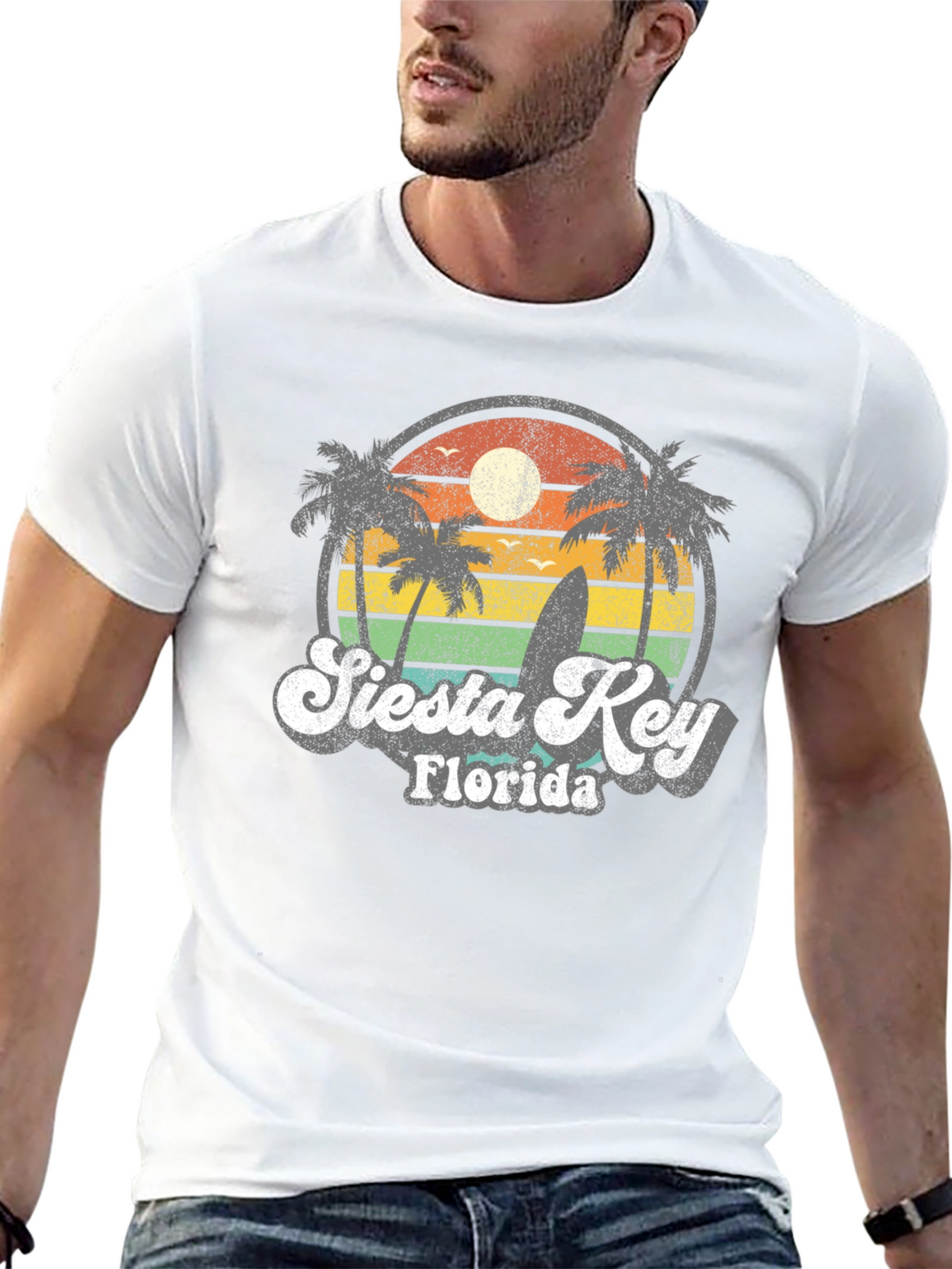 Retro Siesta Key Florida T-Shirt